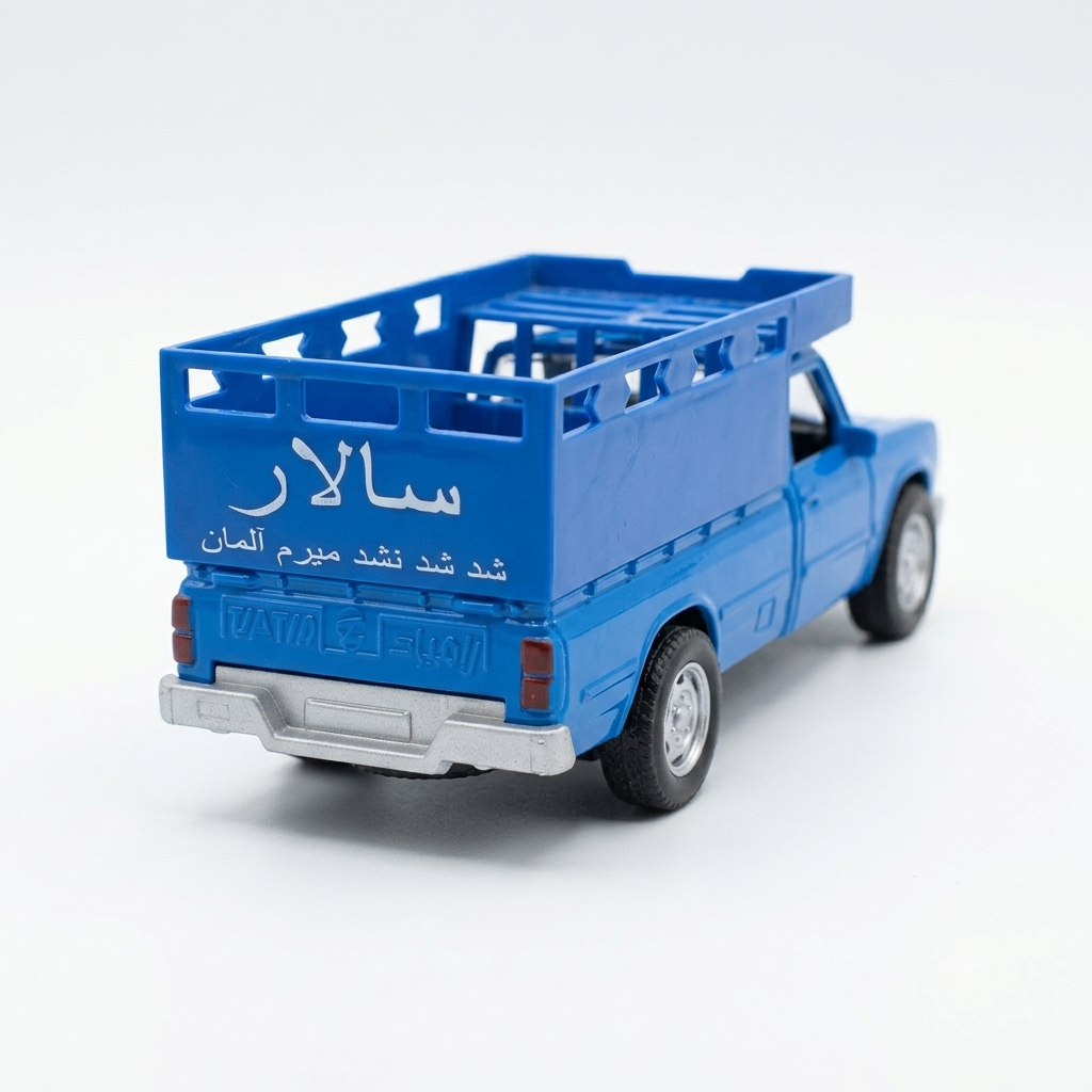 ماکت ماشین وانت زامیاد (نیسان آبی) با باربند سقف