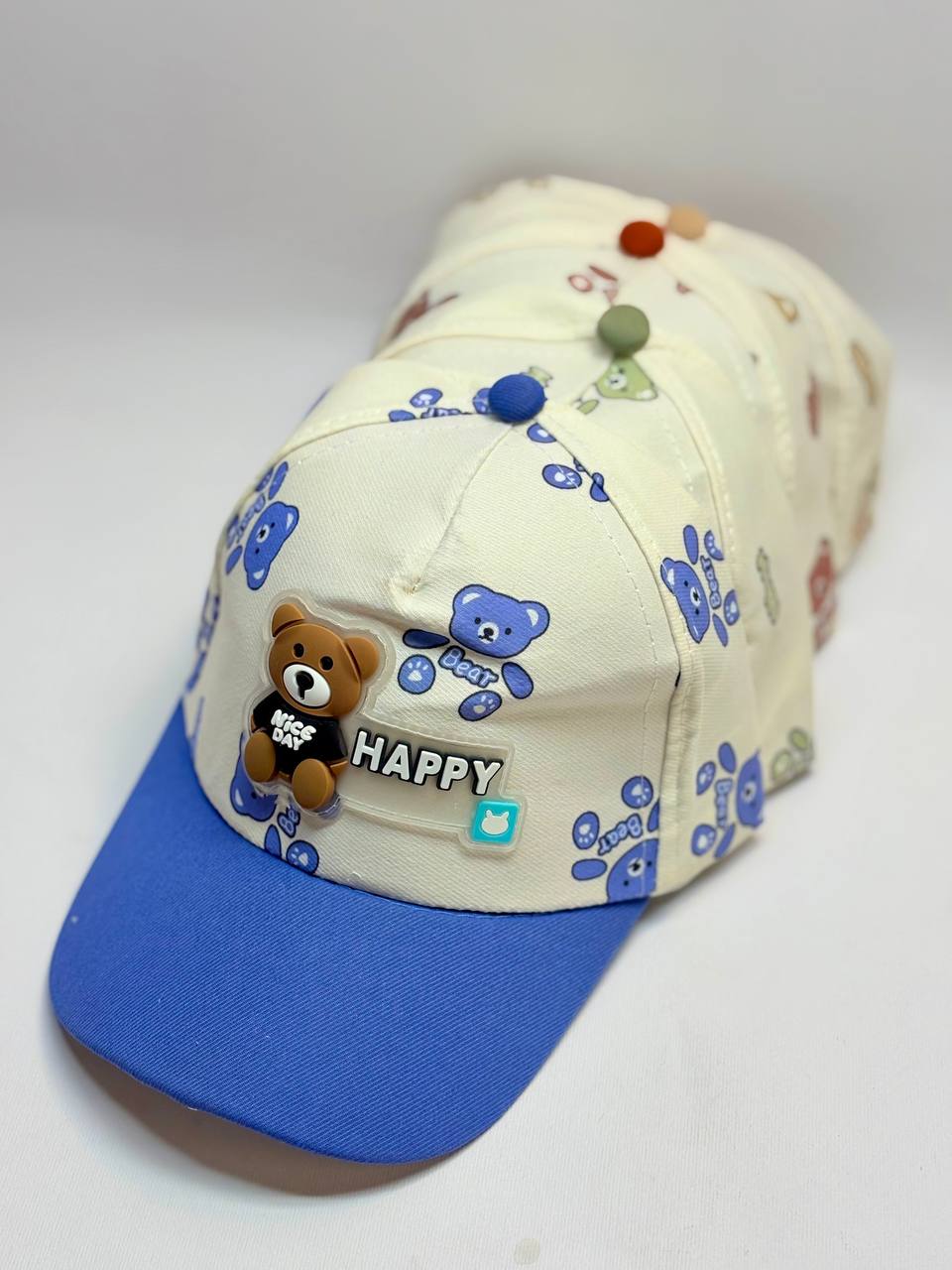 کلاه بیسبالی بچگانه طرح خرس HAPPY – شاد، فانتزی و باکیفیت